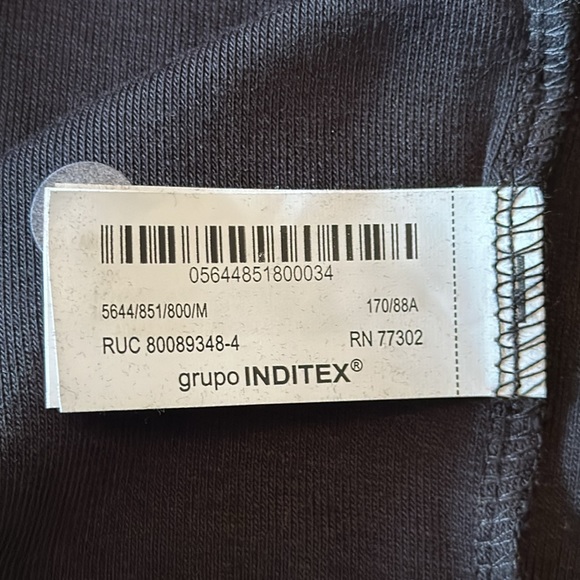 NWT Zara Black Fitted Dress with Ruching - Picture 6 of 6